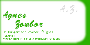 agnes zombor business card